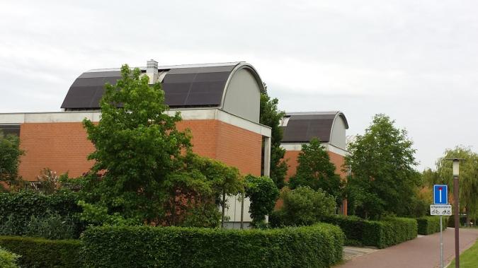 TSMC panelen op calzip dak in Wageningen